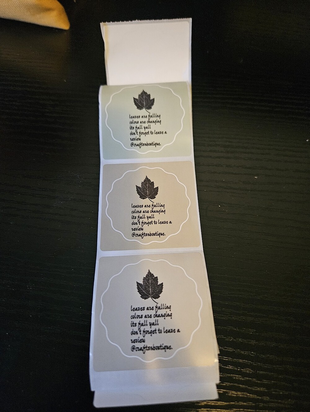 Hand Crafted Neutral and Sage Leaf Sticker Labels